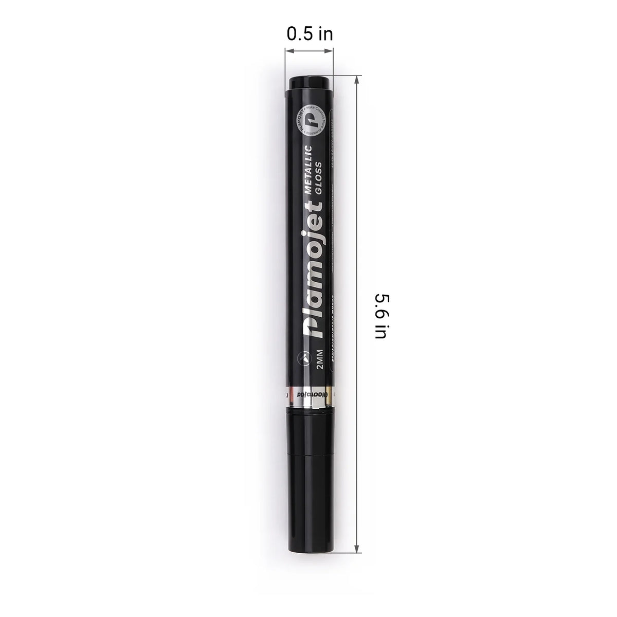 PLAMOJET 2mm liquid chrome marker with approximately 5.6 inch length and 0.5 inch diameter