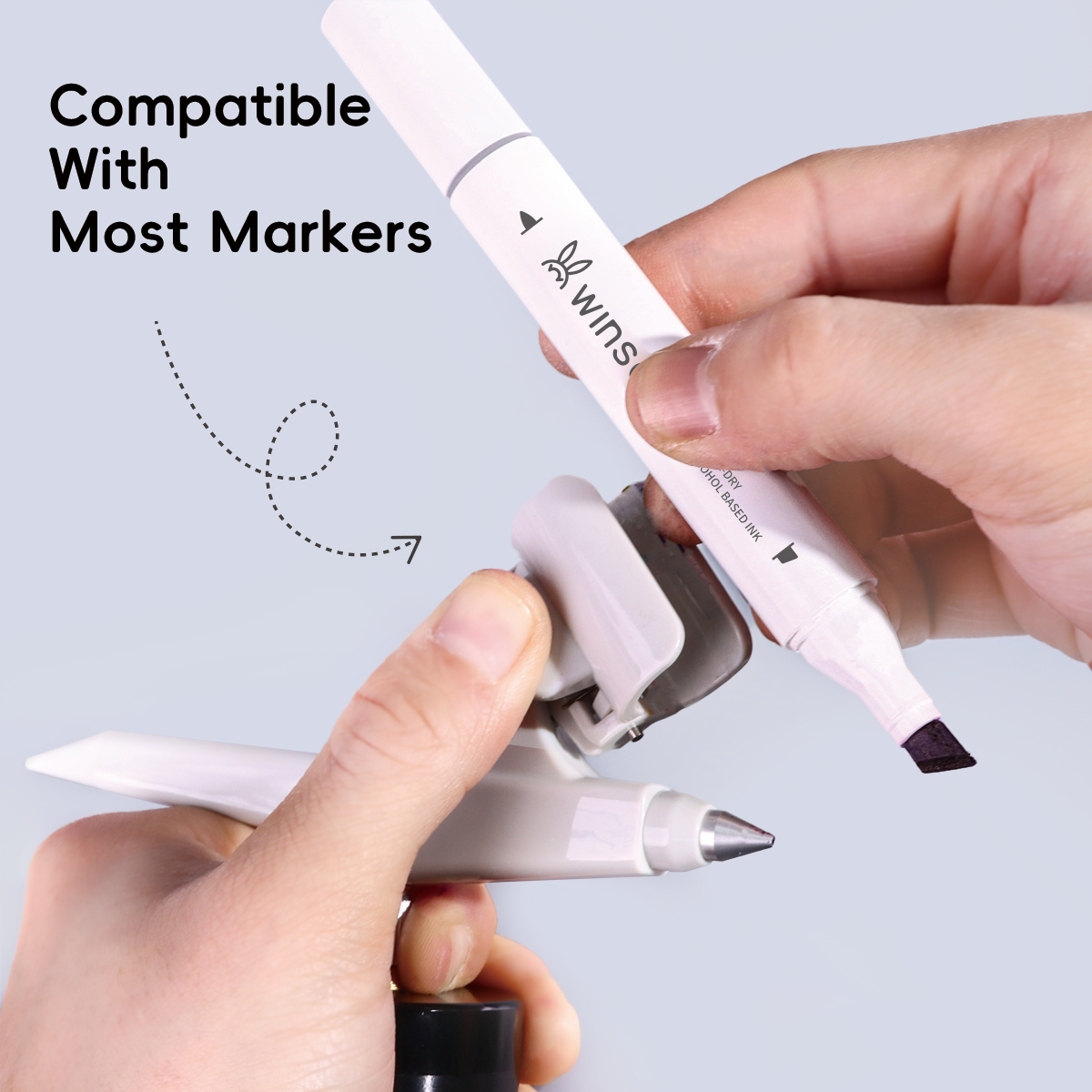 WINSONS 2.1 Upgraded Cordless Marker Airbrush System with Fit Most Pen Holder