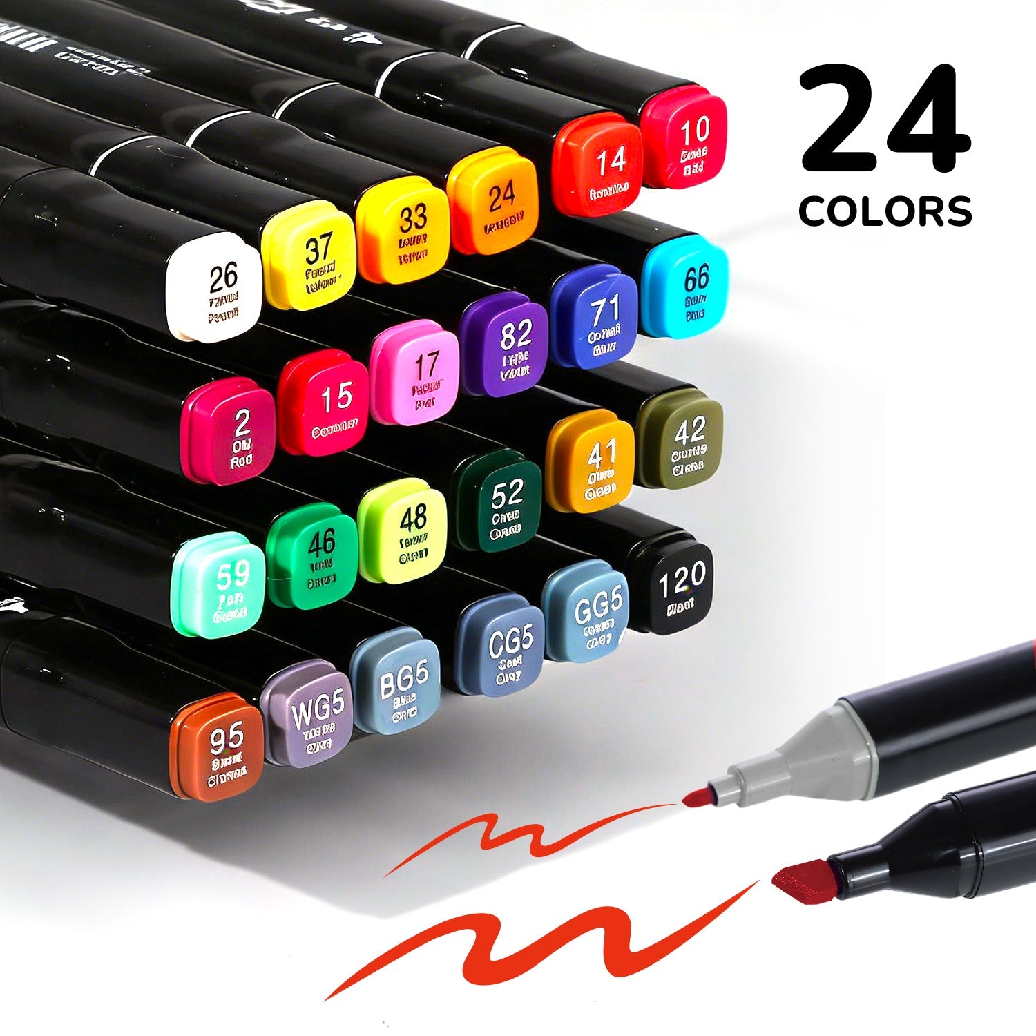 Winsons 12/24/36/60/120/240 Colors Dual Tip Alcohol Markers Set for Airbrush Marker Replacement