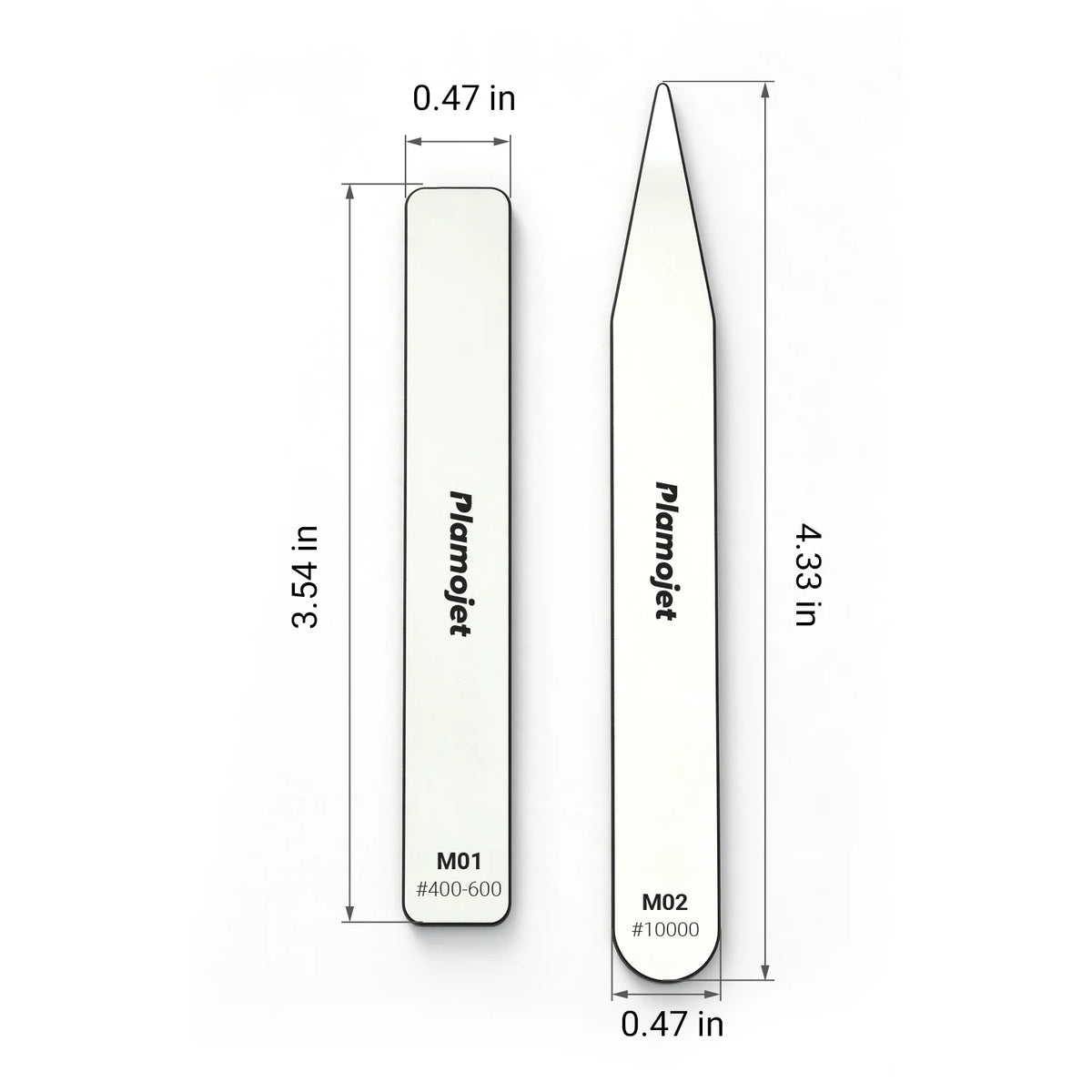 Glass Polishing File Set, 2-Piece, 1000 Grit