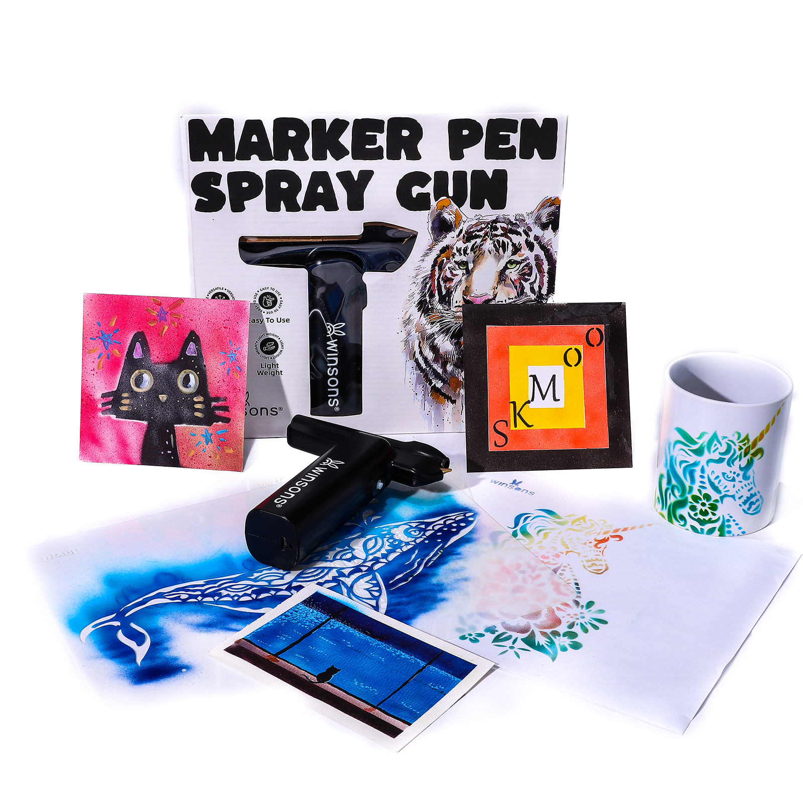 WINSONS 1.0 Cordless Electric Airbrush Marker Kit