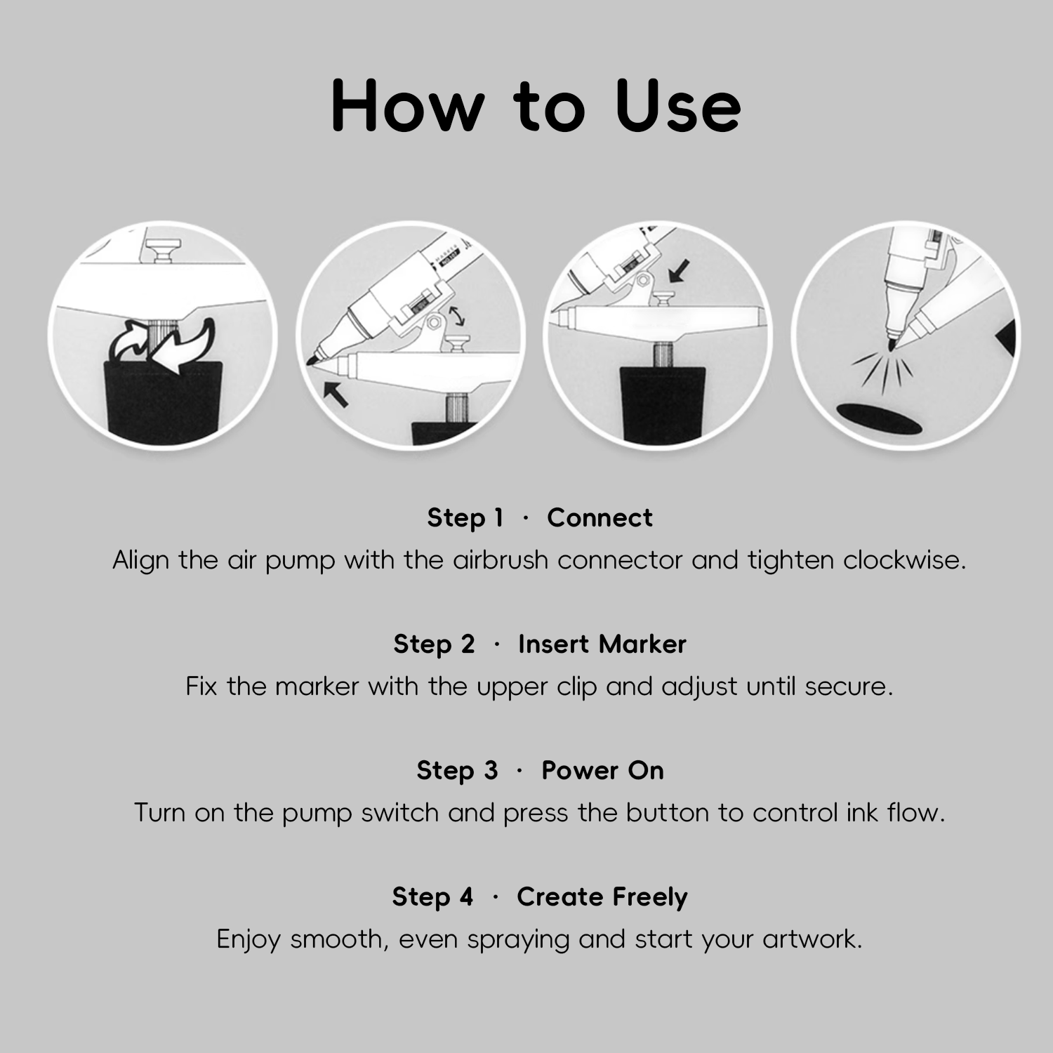 WINSONS 2.0 Upgraded Cordless Marker Airbrush System with Fit Most Pen Holder