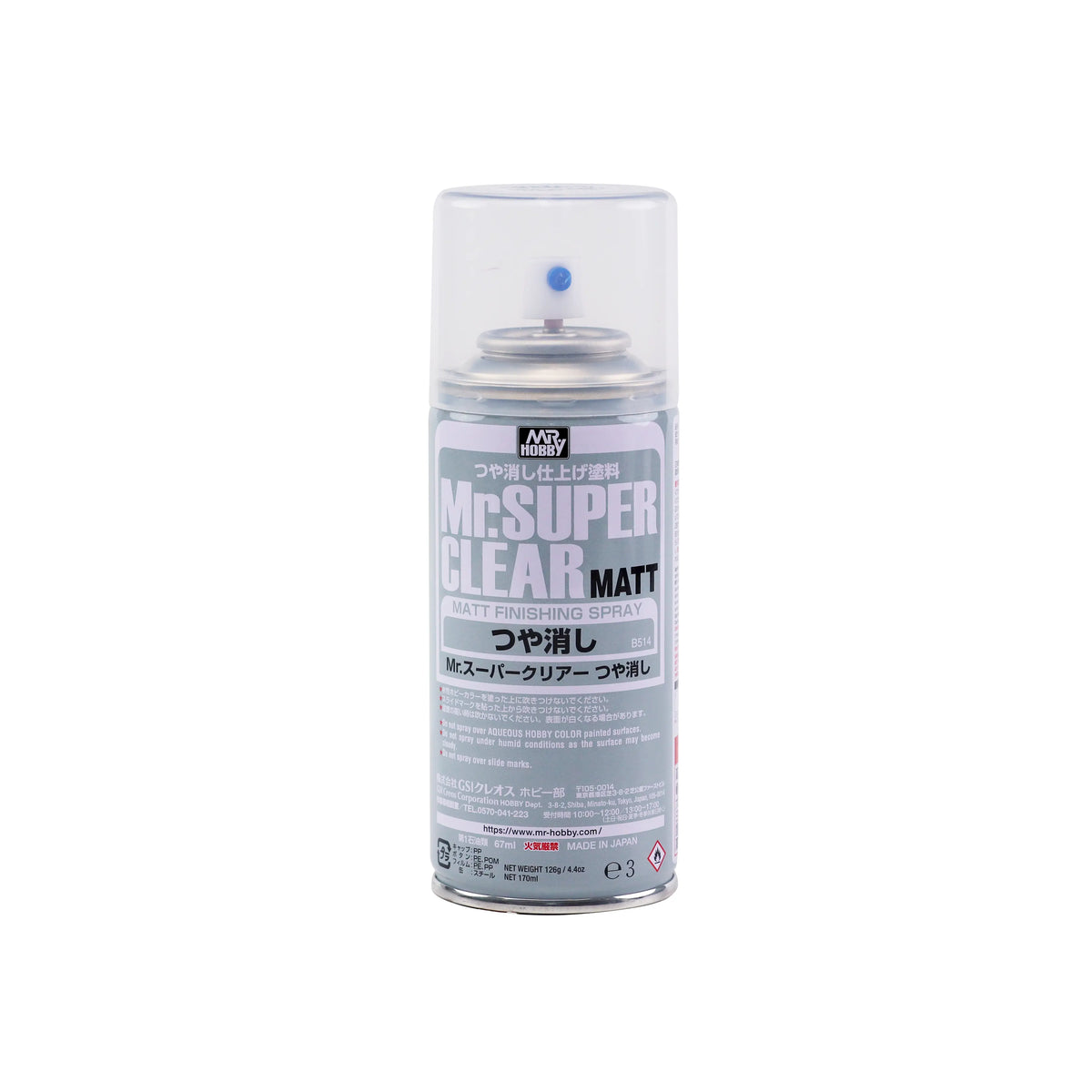 Mr.Hobby B514 Mr. Super Clear Matt Spray 170ml