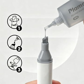 Plamojet Alcohol Marker Ink Refill for Upgrade Marker Sets