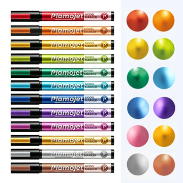 Plamojet Metallic Model Marker Set （10 Colors included)