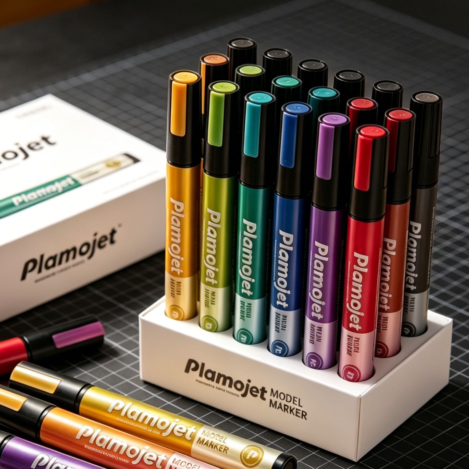 Plamojet Metallic Model Marker Set （10 Colors included)