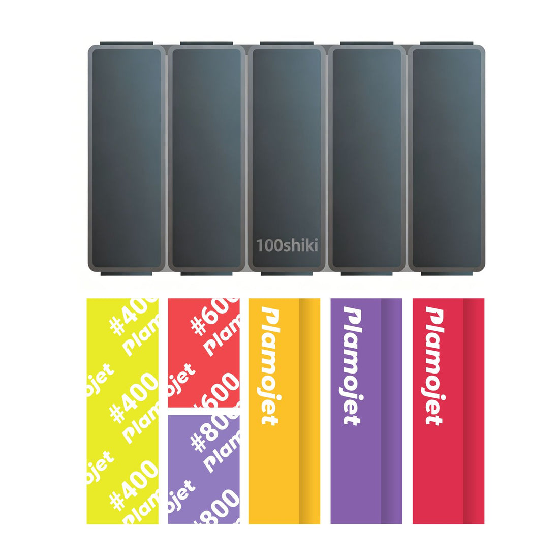 Plamojet Reusable Sandpaper Set with Self-Adhesive Sheets & Sponge Sanding Pads