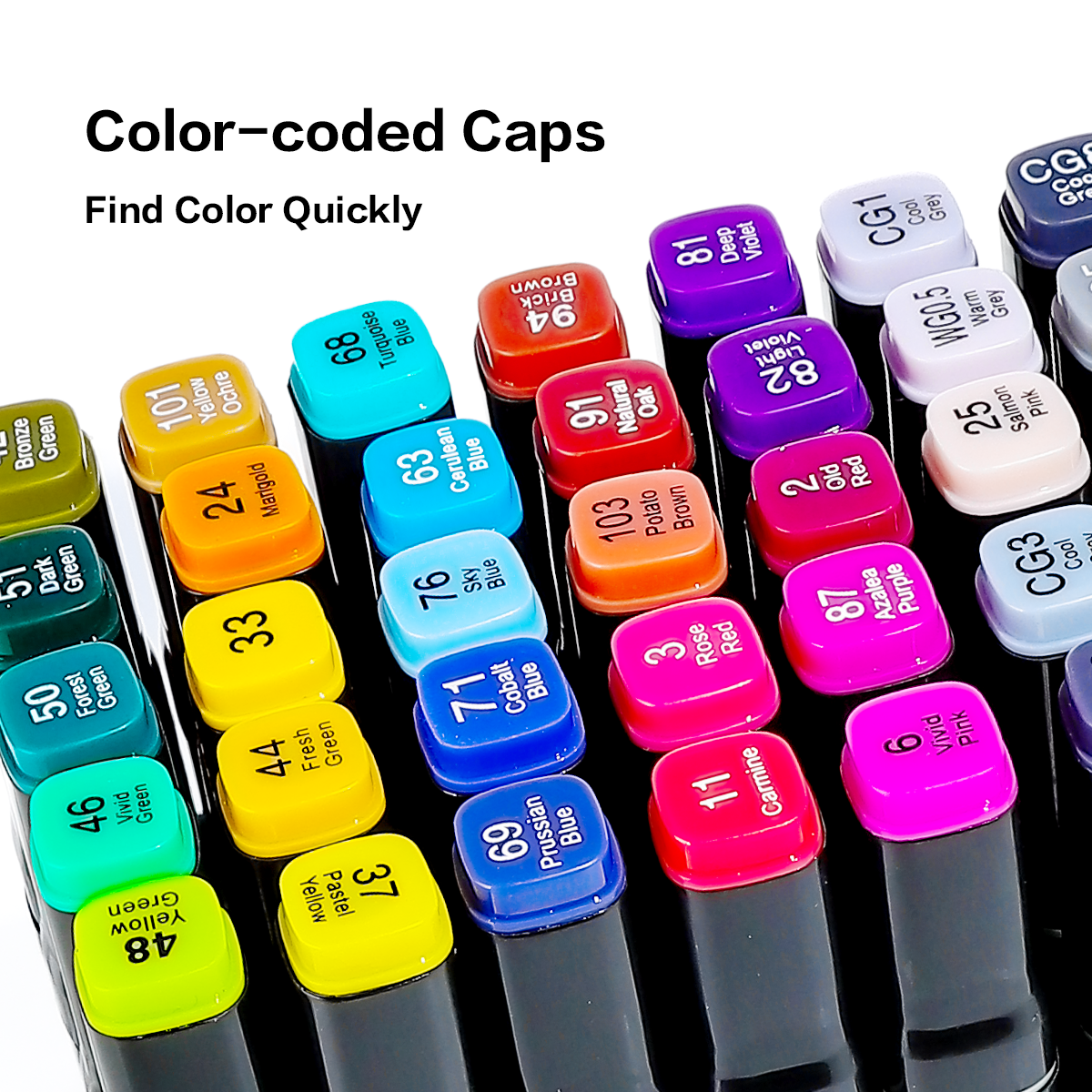 Winsons 12/24/36/60/120/240 Colors Dual Tip Alcohol Markers Set for Airbrush Marker Replacement