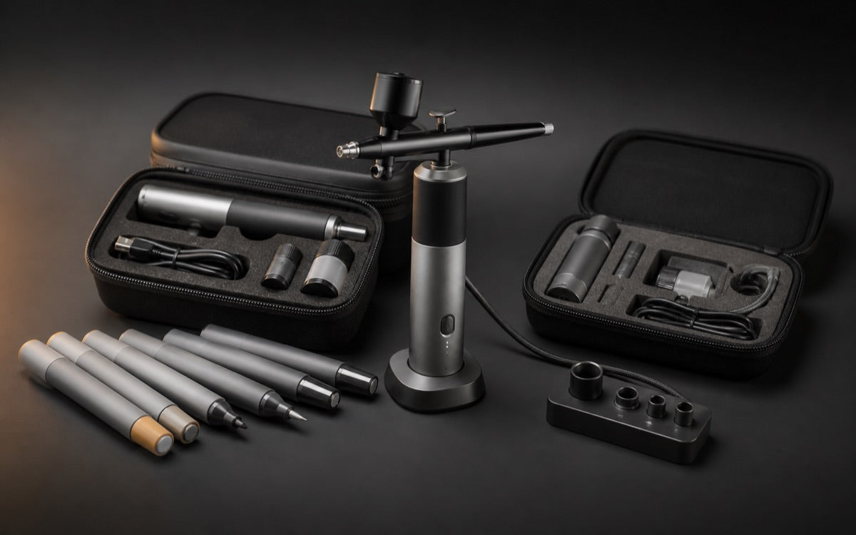 Plamojet airbrush system and marker kit